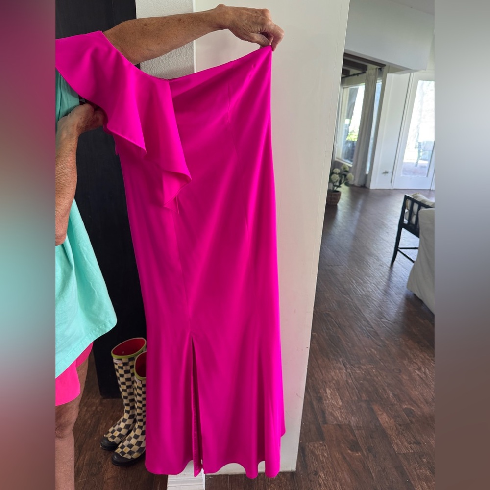 Pink One-Shoulder Dress